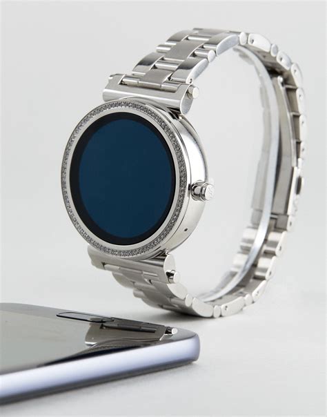 michael kors silver smart watch